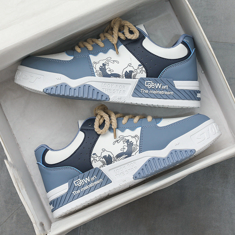 Couro Casual Esportes Moda Plataforma Altura Aumentando Juventude Moda Sapatos Masculinos