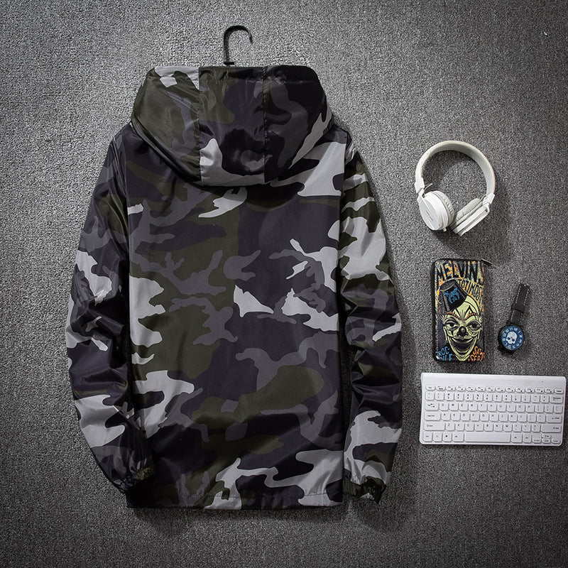 Jaqueta camuflada masculina primavera e outono nova jaqueta masculina
