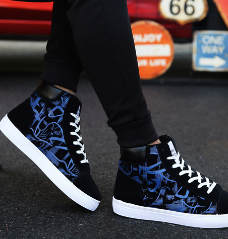 Sapatos de cano alto de primavera, edição coreana, sapatos masculinos
