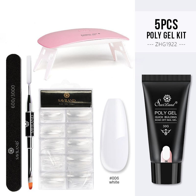 Conjunto de unhas de gel de cristal de gel de extensão rápida