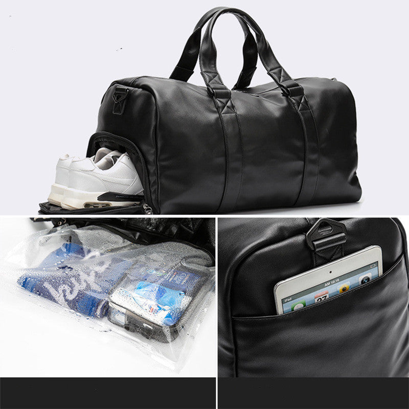 Bolsa de treinamento esportivo de grande capacidade PU bolsa de ginástica à prova d'água