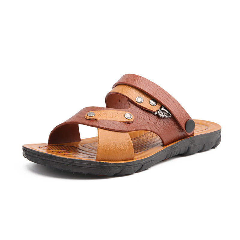 Verão Novo Estilo Coreano Chinelos Da Moda Para Homens All-match Outdoor Beach Shoes
