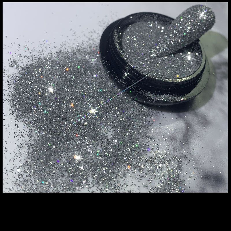 Glitter Flash Nails Cristal Diamante Pó Net Celebridade Vibrato