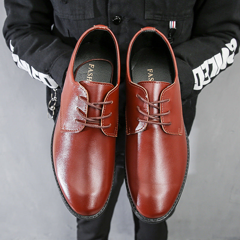 Sapatos casuais masculinos Sapatos masculinos coreanos pretos para jovens Sapatos sociais britânicos de sola macia Sapatos masculinos de sola macia Sapatos de trabalho de outono
