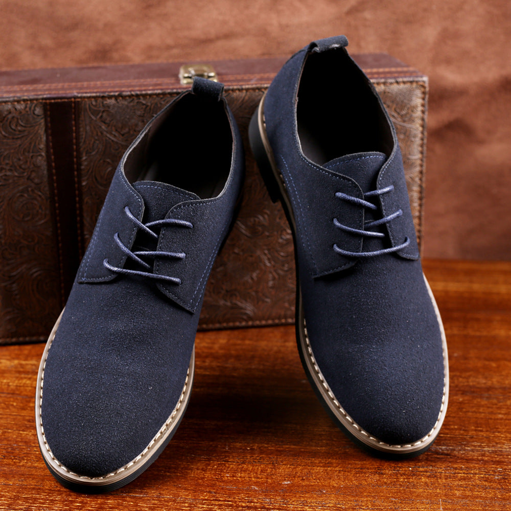 Tênis masculinos, sapatos de couro, sapatos masculinos de camurça PU, tamanho grande
