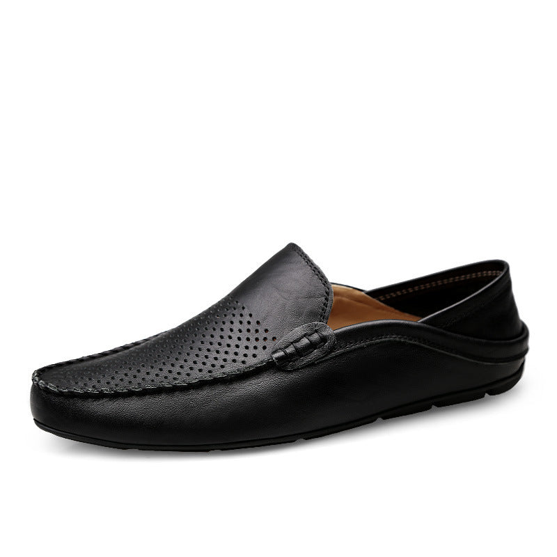 Lvkong respirável tamanho grande sapatos casuais sapatos de couro de vaca
