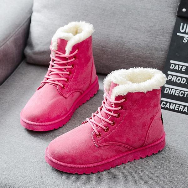 Botas de neve com cano curto e botinhas de veludo
