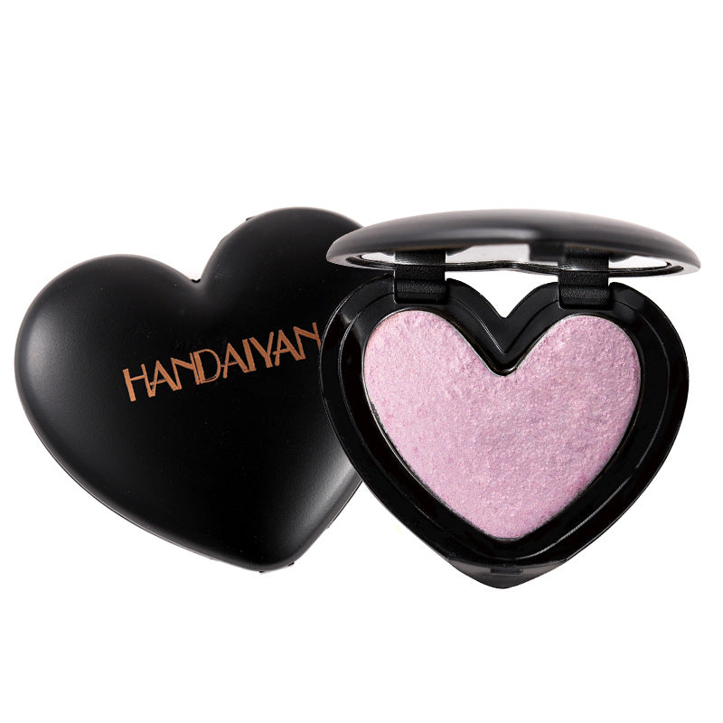 Paleta de Iluminadores Dourados Iluminador Facial Contour Glow Maquiagem Bronze Pó Roze Shimmer High Lighter Heart