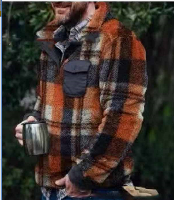 Fashion Men's Plaid Double-faced Wool Jacket