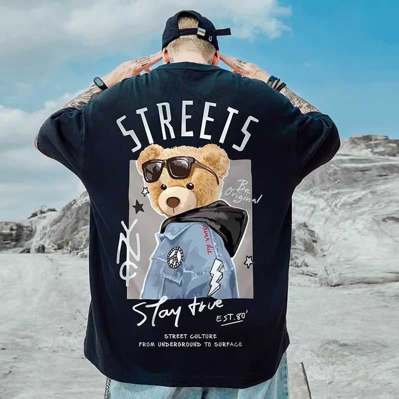 Camiseta de manga curta Street Hip-hop masculina verão