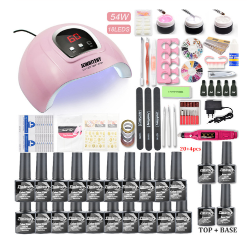 Conjunto de máquina de fototerapia de unhas de 80 W
