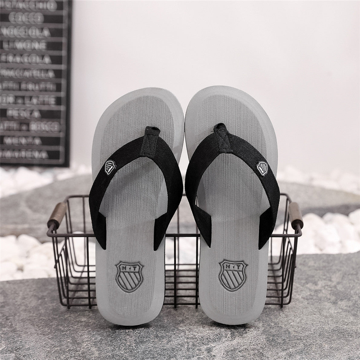Chinelos de verão masculinos Xiaobei mesmo estilo chinelos de lazer sapatos de praia transfronteiriços sandálias masculinas