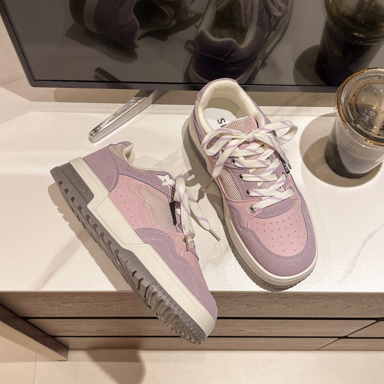 Moda Esportes Malha Baixo-top Casual Sapatos