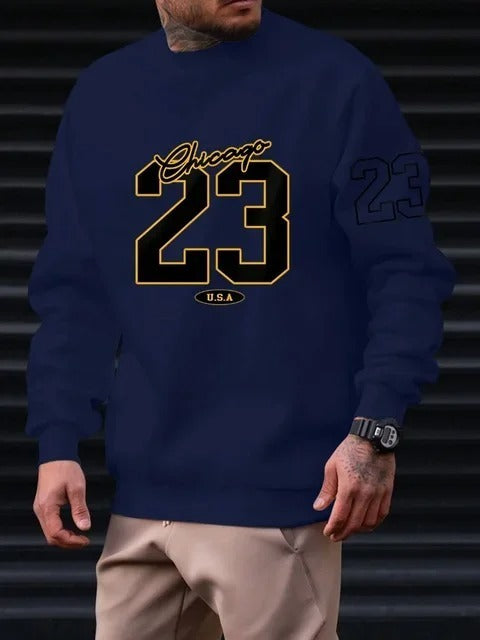 Conjunto de roupas masculinas com design de letras de arte e estilo de moletom de lã