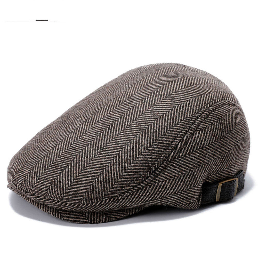 Chapéu de lã para outono e inverno ao ar livre, boina masculina