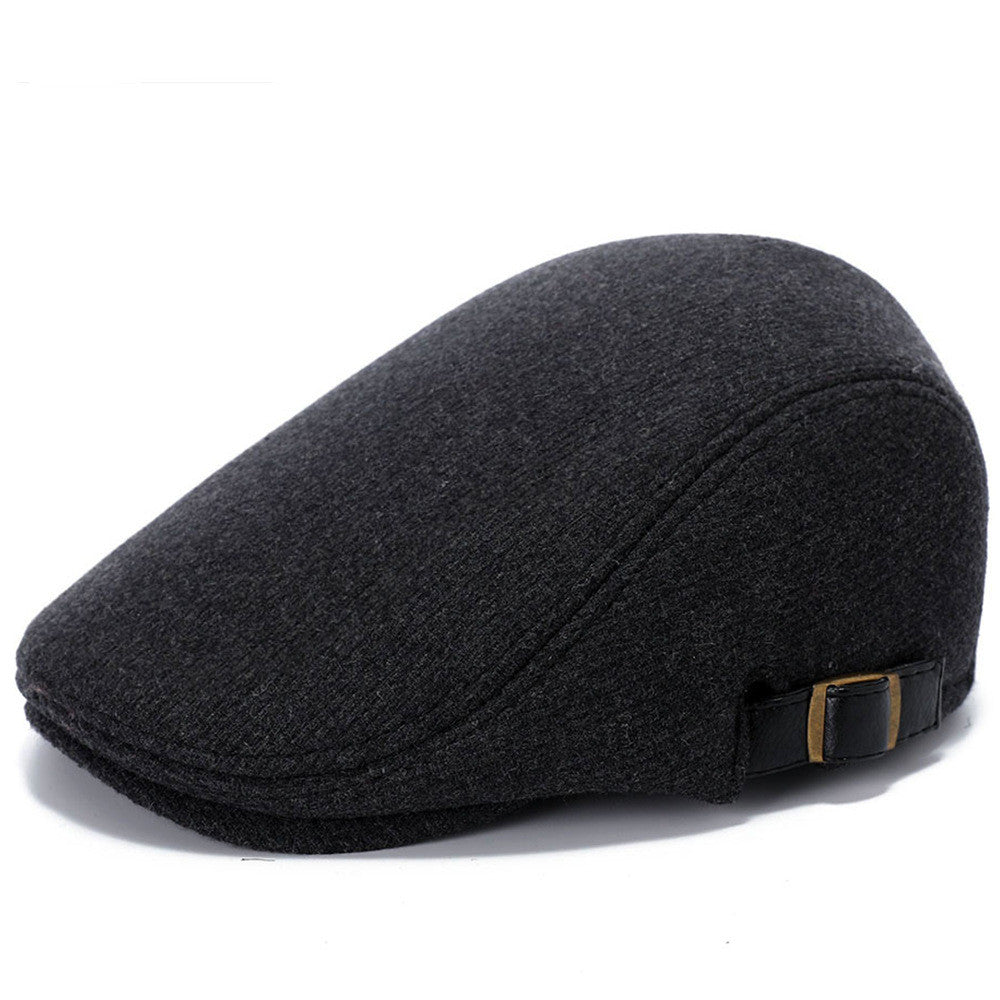 Chapéu de lã para outono e inverno ao ar livre, boina masculina