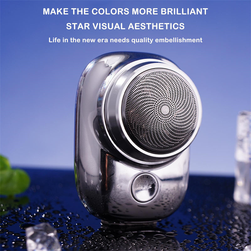Mini barbeadores faciais portáteis sem fio barbeador elétrico recarregável USB molhado e seco indolor máquina de barbear de tamanho pequeno para homens