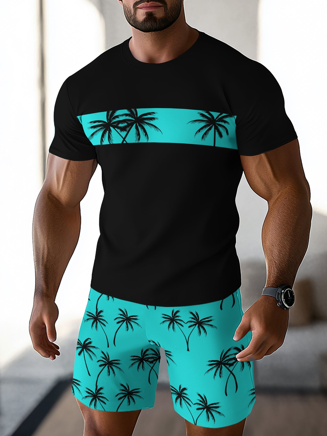 Stay cool and comfortable – breathable beach set perfect for summer days and vacations.