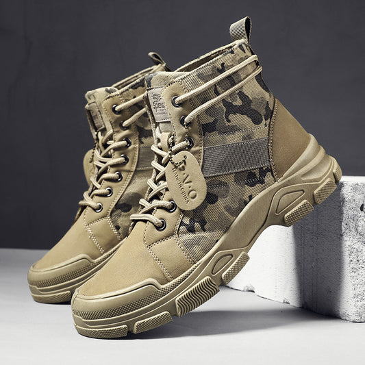 Botas de camuflaje para hombre, informales, impermeables