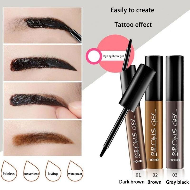 Peel Off Brown Black Eye Brow Tattoo Tint Waterproof Longlasting Professional Sobrancelha Gel Creme Rímel Maquiagem para os olhos Cosméticos