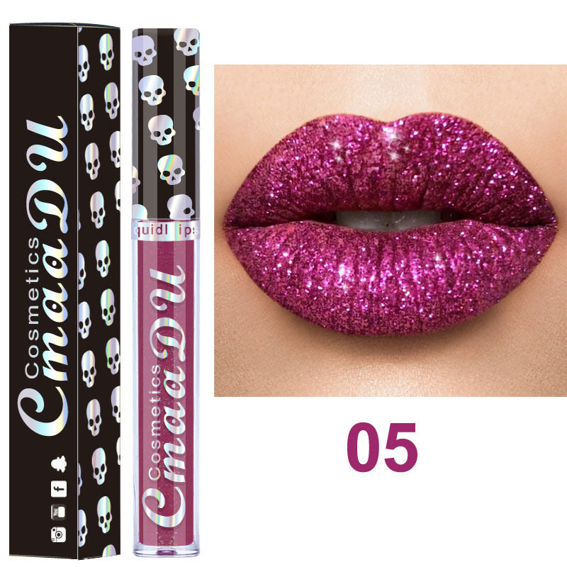 Brilho labial metálico