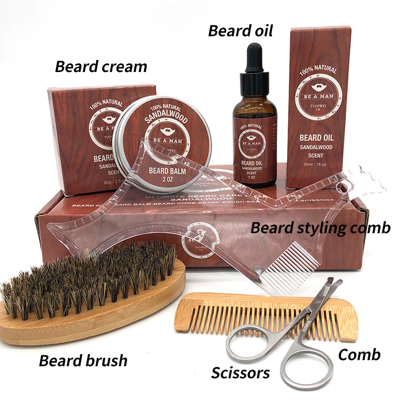 Conjunto de cuidados para barba Óleo para barba e creme para barba