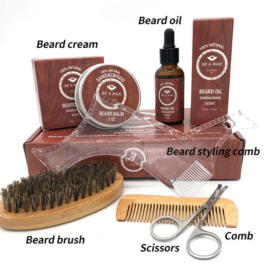Conjunto de cuidados para barba Óleo para barba e creme para barba