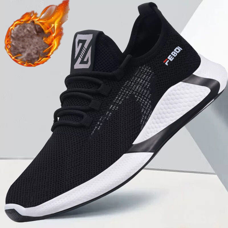 Sapatos masculinos outono e inverno, além de sapatos casuais de veludo, calçados esportivos da moda masculina