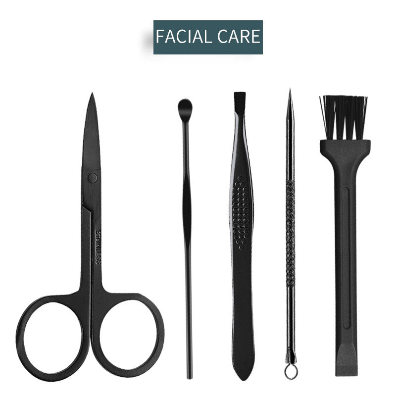 Conjunto de 16 peças de cortador de unhas, aparador, palheta de orelha, kit de cuidados, conjunto de manicure, pedicure, conjunto de ferramentas para arte em unhas dos pés, kits com bolsa
