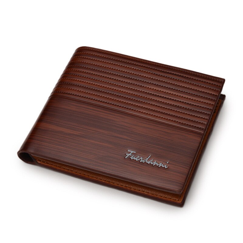 Nova carteira curta masculina casual com relevo horizontal carteira fina criativa