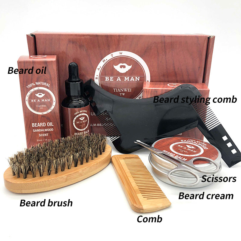 Conjunto de cuidados para barba Óleo para barba e creme para barba