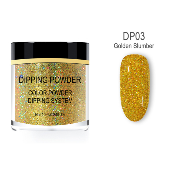 Pó de unha com glitter a laser