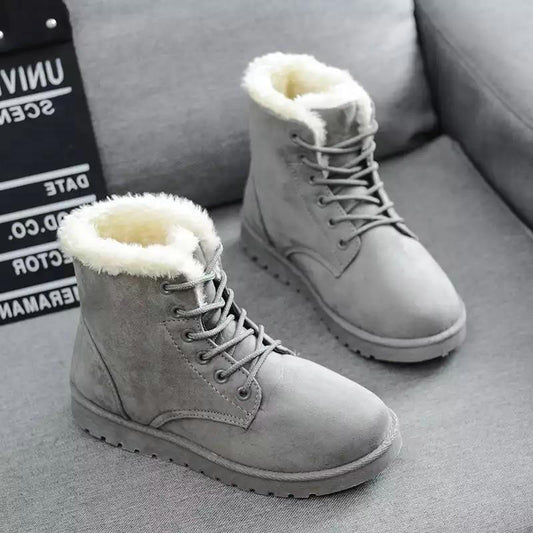 Botas de nieve con tubo corto más botines de terciopelo