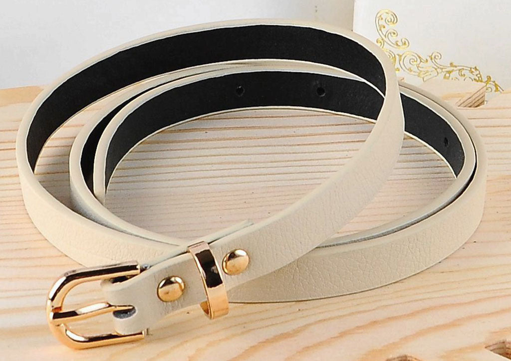Cinto de couro PU feminino