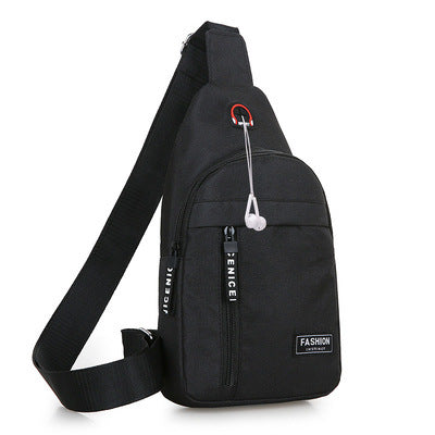 Bolsa de peito masculina de lona para lazer, esportes, corrida, bolsa mensageiro
