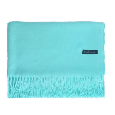 Cachecol feminino de cor sólida com borla xale