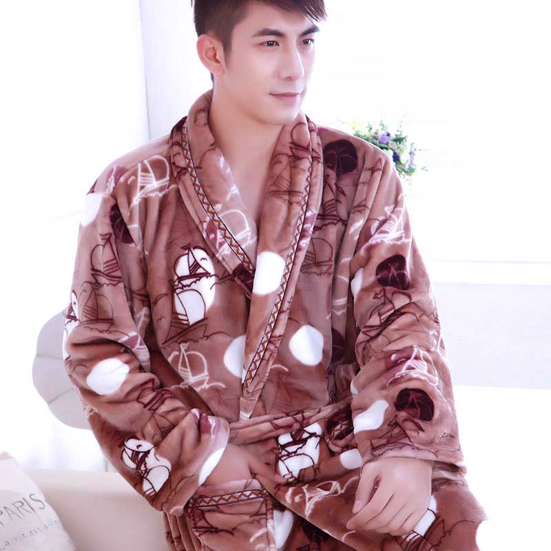 Roupão de inverno Coral Fleece Casal Pijama