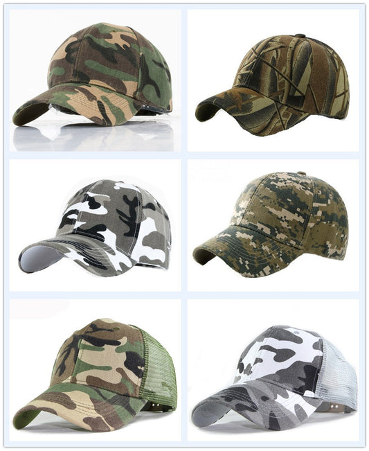 Gorra de béisbol de camuflaje informal de moda Gorra con visera