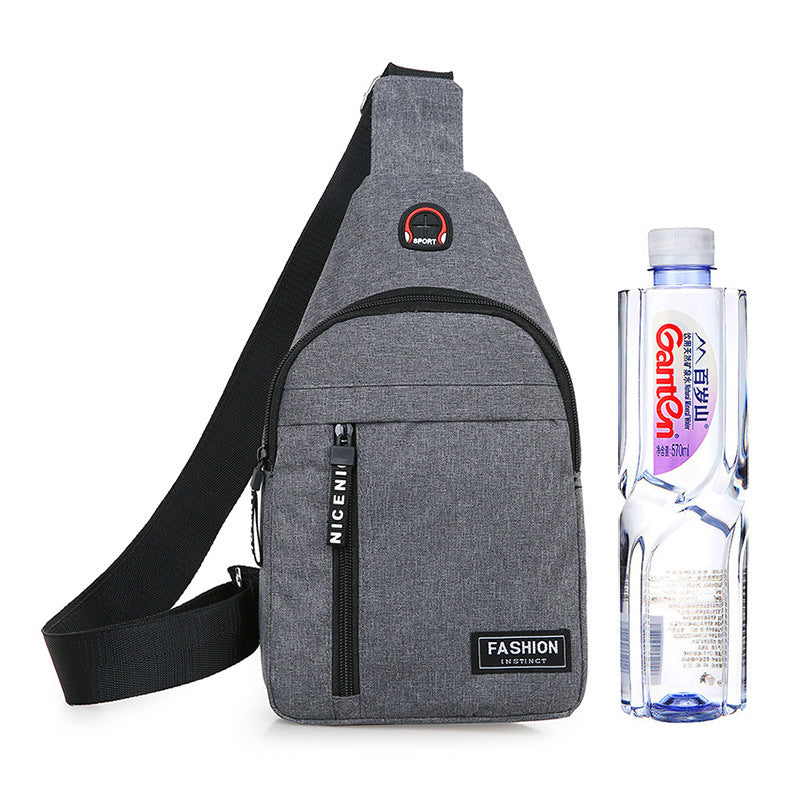 Bolsa de peito masculina de lona para lazer, esportes, corrida, bolsa mensageiro