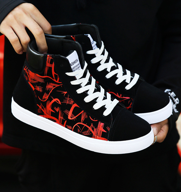 Sapatos de cano alto de primavera, edição coreana, sapatos masculinos 