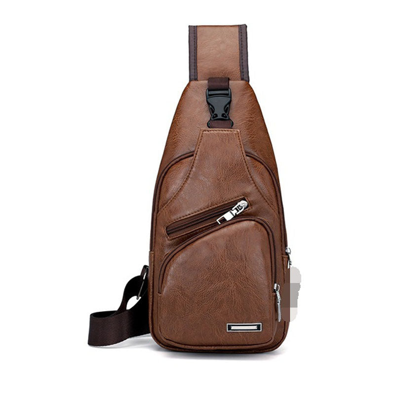 A nova bolsa de peito antirroubo com carregamento USB masculina