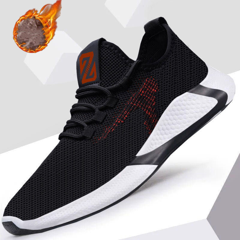 Sapatos masculinos outono e inverno, além de sapatos casuais de veludo, calçados esportivos da moda masculina