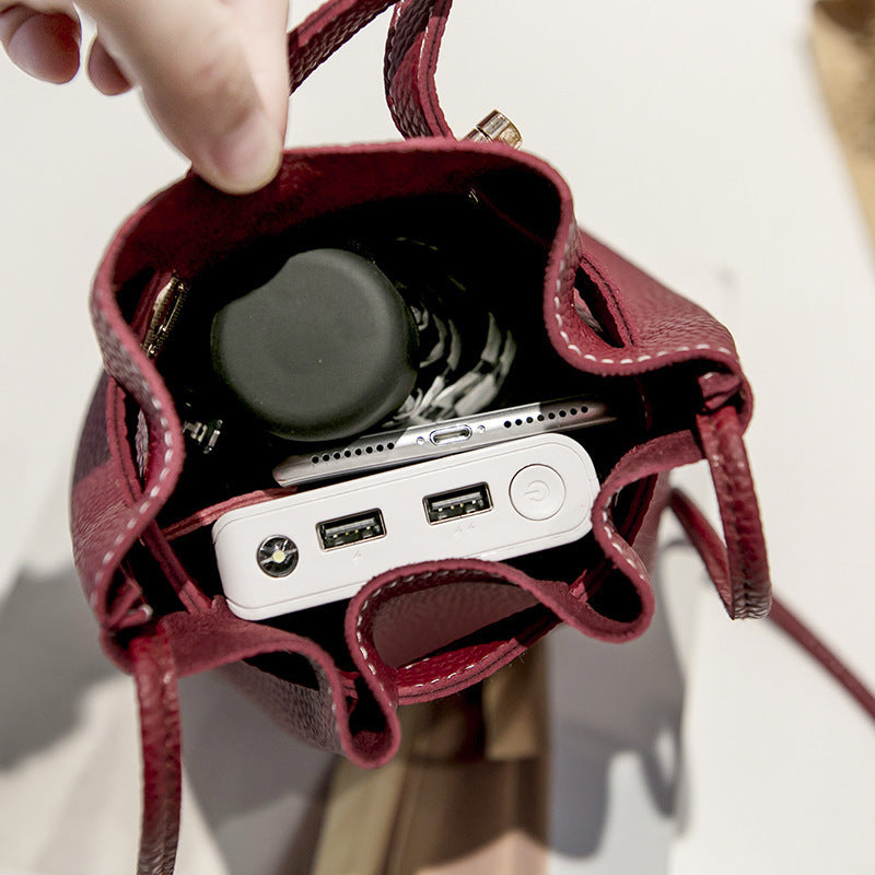 Bolsa balde com estampa de lichia all-match