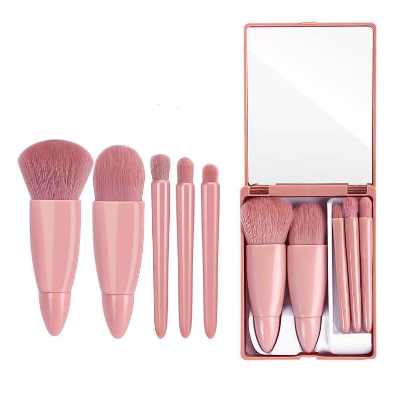 5Pcs Conjunto de pincéis de maquiagem Ferramentas Cosméticos Pó Sombra Base Blush Mistura Pincel de maquiagem