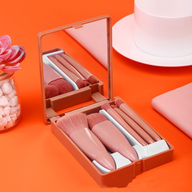 5Pcs Conjunto de pincéis de maquiagem Ferramentas Cosméticos Pó Sombra Base Blush Mistura Pincel de maquiagem