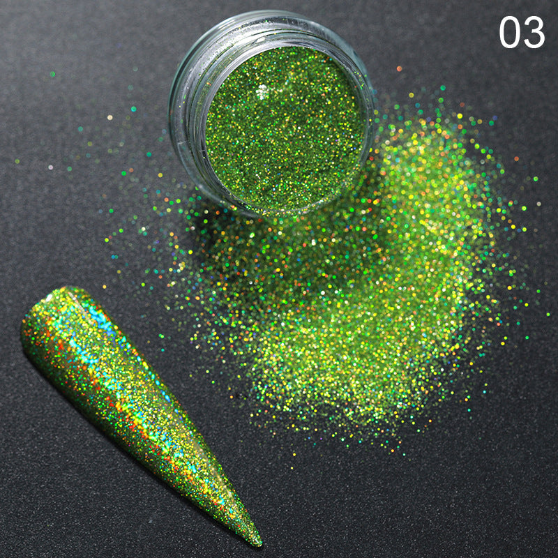 Symphony Mirror Mirror Powder Glitter para unhas prateado