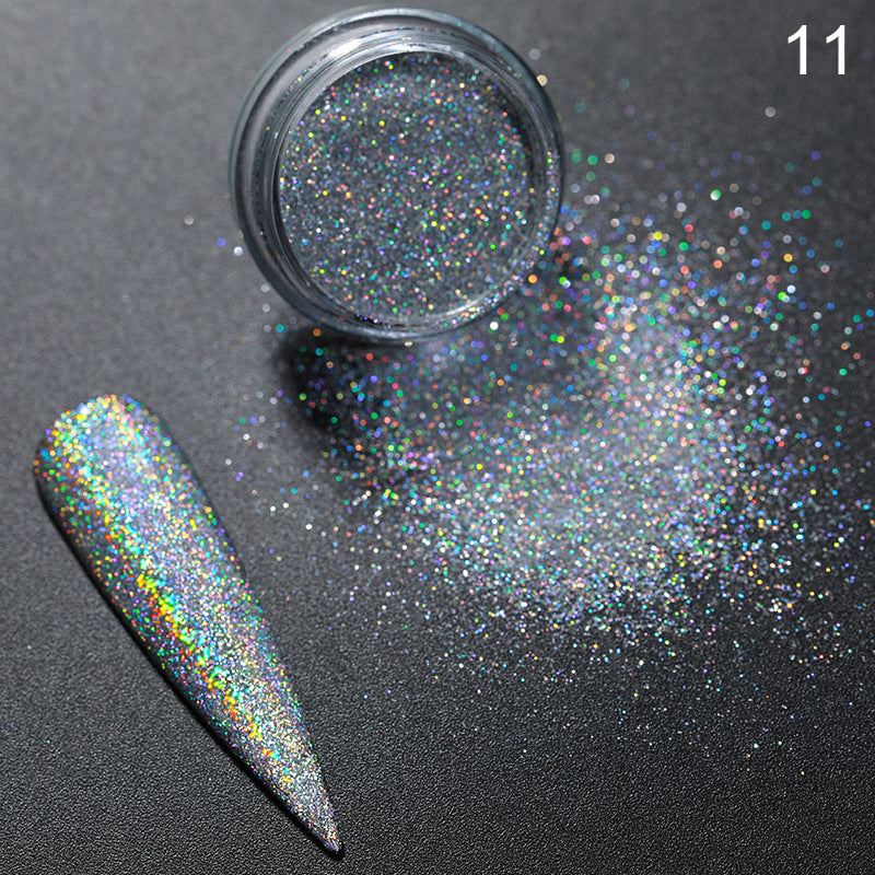 Symphony Mirror Mirror Powder Glitter para unhas prateado