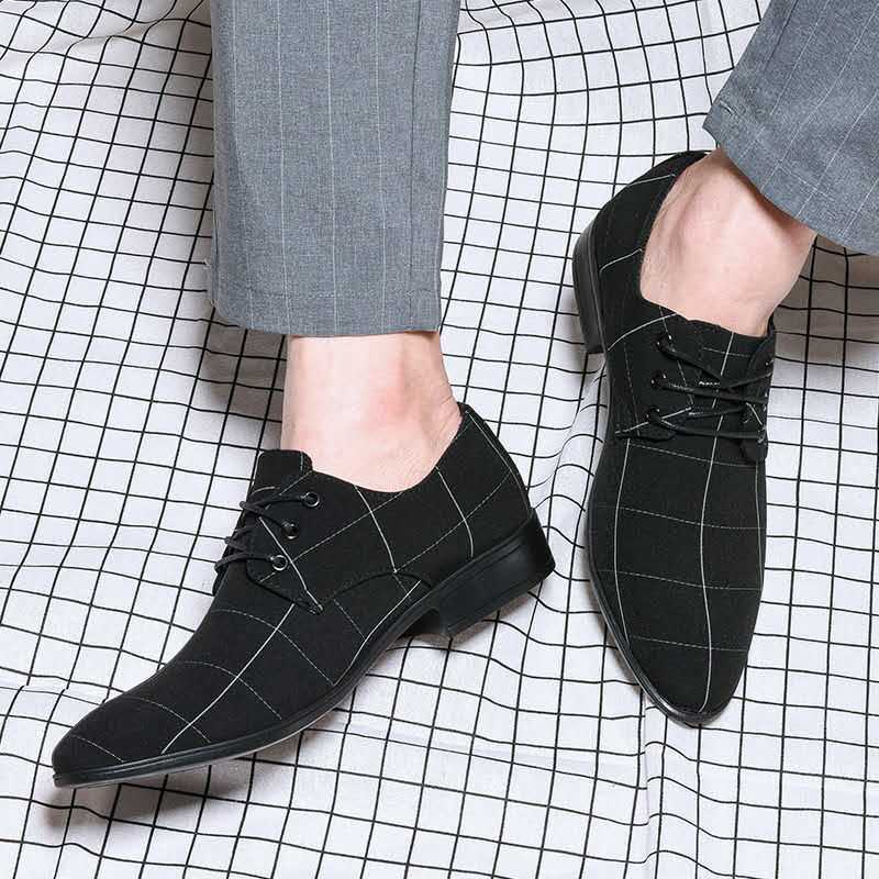 Sapatos de couro masculinos de negócios com cadarço sapatos sociais masculinos britânicos
