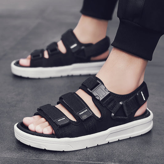 Sandalias de verano para hombre, nuevas, informales, de moda coreana, para playa