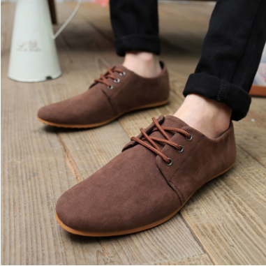 Sapatos de couro respirável com cadarço novos para o verão